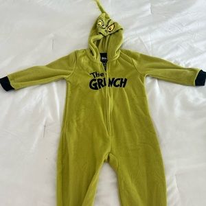 The Grinch one piece Hooded jumpsuit 
Used 1 time